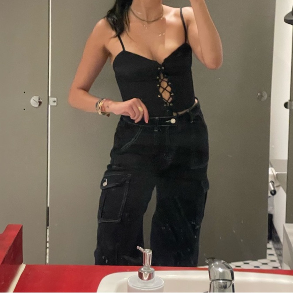 Black Cargo Pants - Picture 4 of 4